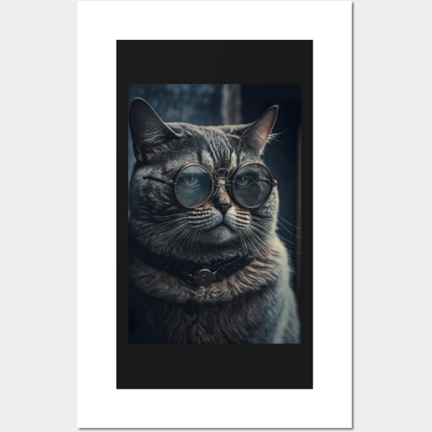 Cool portrait of a Cat Wall Art by KoolArtDistrict